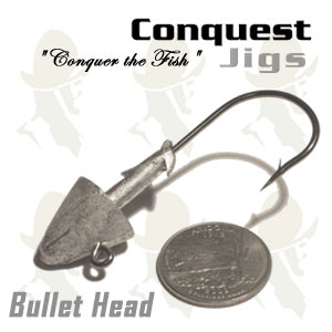 SWIM BAIT Bullet - Jigs Heads 4 Pack $3.39-$3.99, Conquistador Tackle, Bass  Fishing Lures